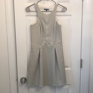 Express Black and White Zip Front Dress
